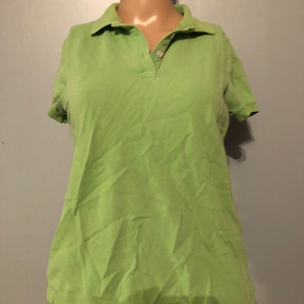 Classic Pique Women's Green Medium Cotton Polo